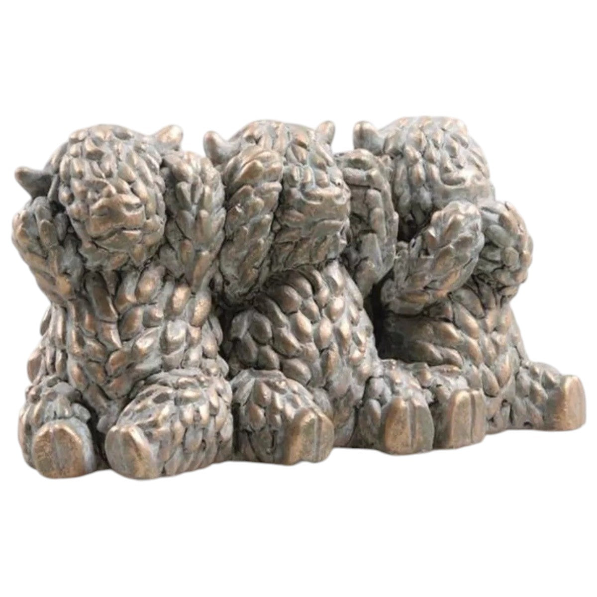 Schotse Hooglander Horen, Zien en Zwijgen Beeld β 15,5 cm
