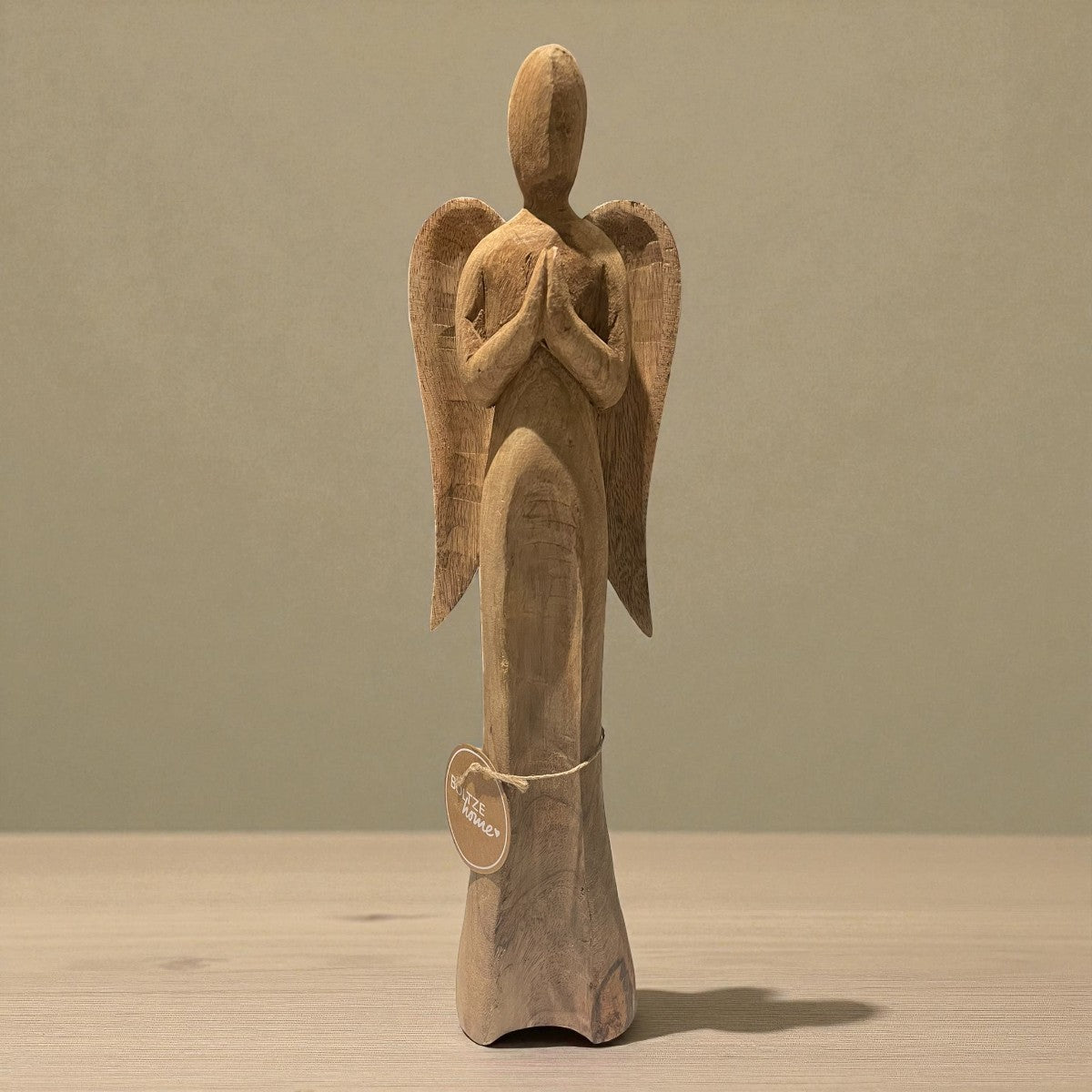 ✨ Biddende Kerst Engel Rafaël van hout – 40 cm