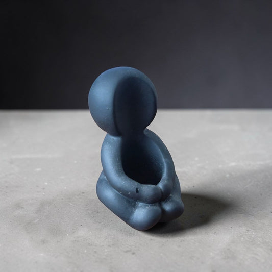 Hug kaarsenhouder zwart - 8 cm