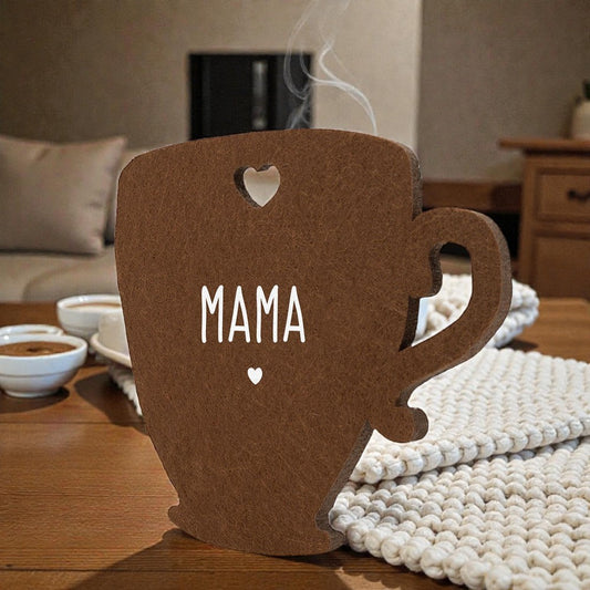 Vilten Onderzetter Mok β Mama β Set van 4