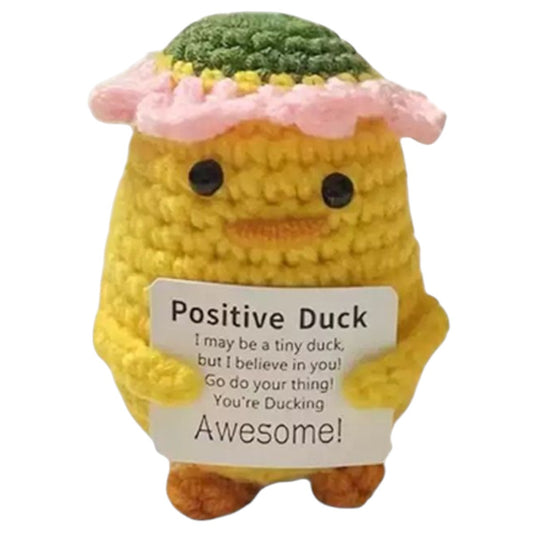 Positive Duck met hoedje - 8 cm
