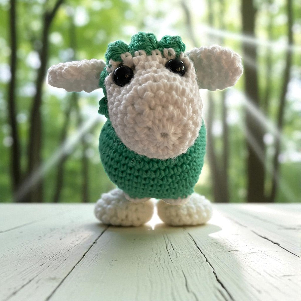 Handgemaakt gehaakt schaap - 10 cm