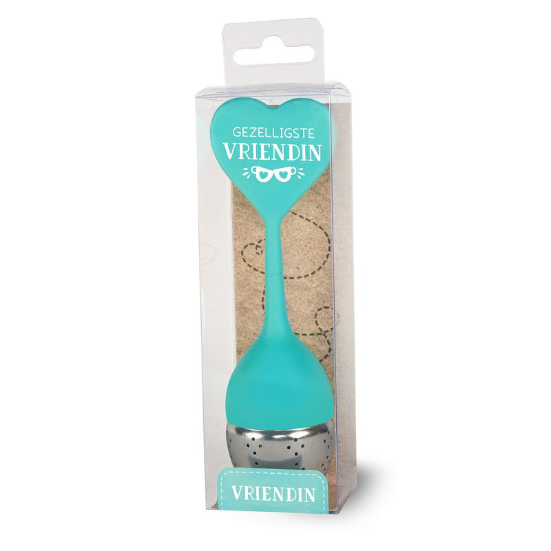 Theeglas Me Time + Theezeef Vriendin – Set van 2