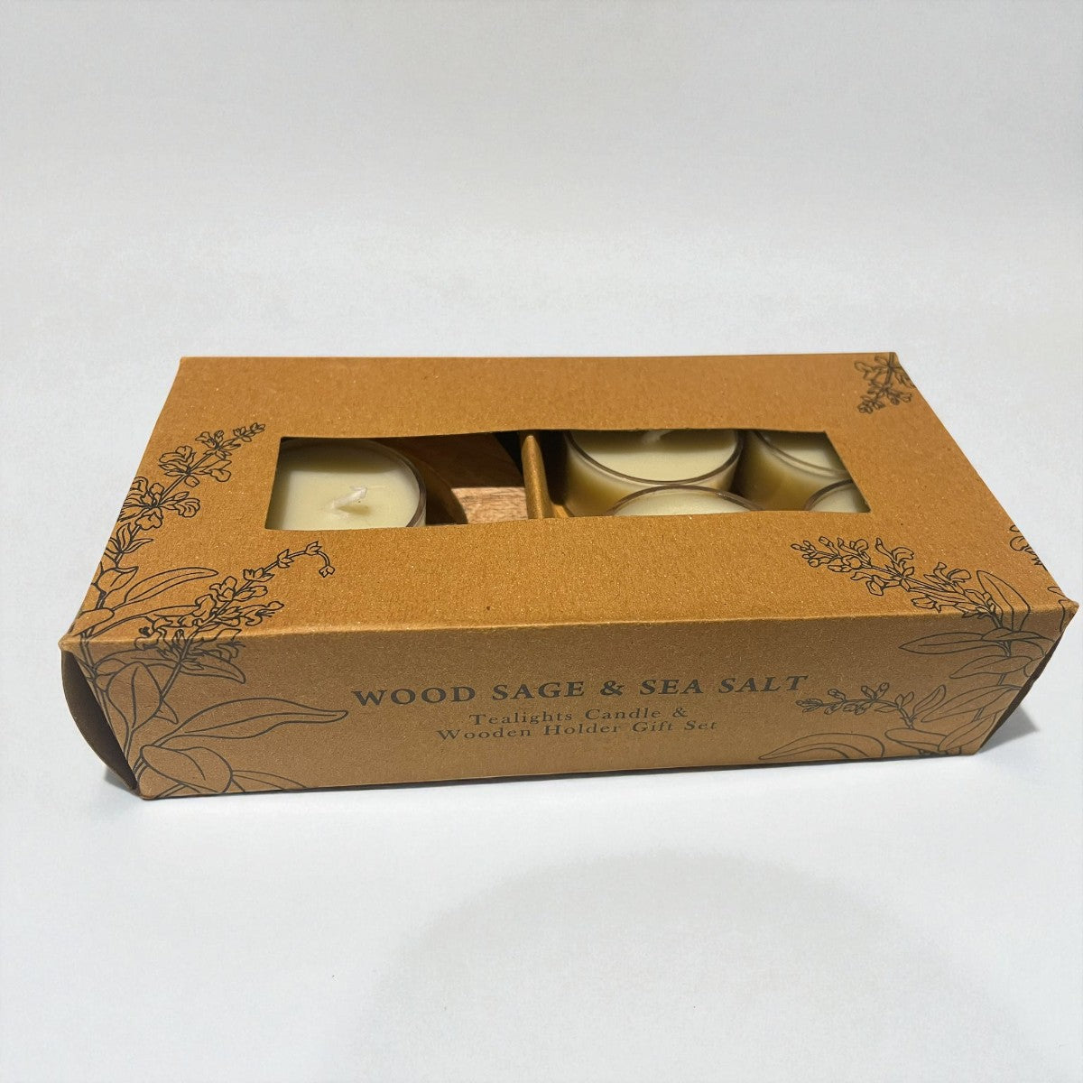 🕯️ Geschenkset geurtheelichtset – Wood Sage en Seasalt