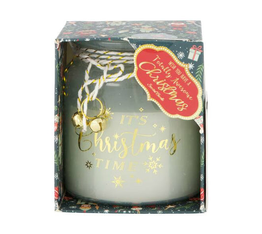 ✨ Kerst geurkaars in glas – Ginger en Vanille – Ø8 x 9,5 cm