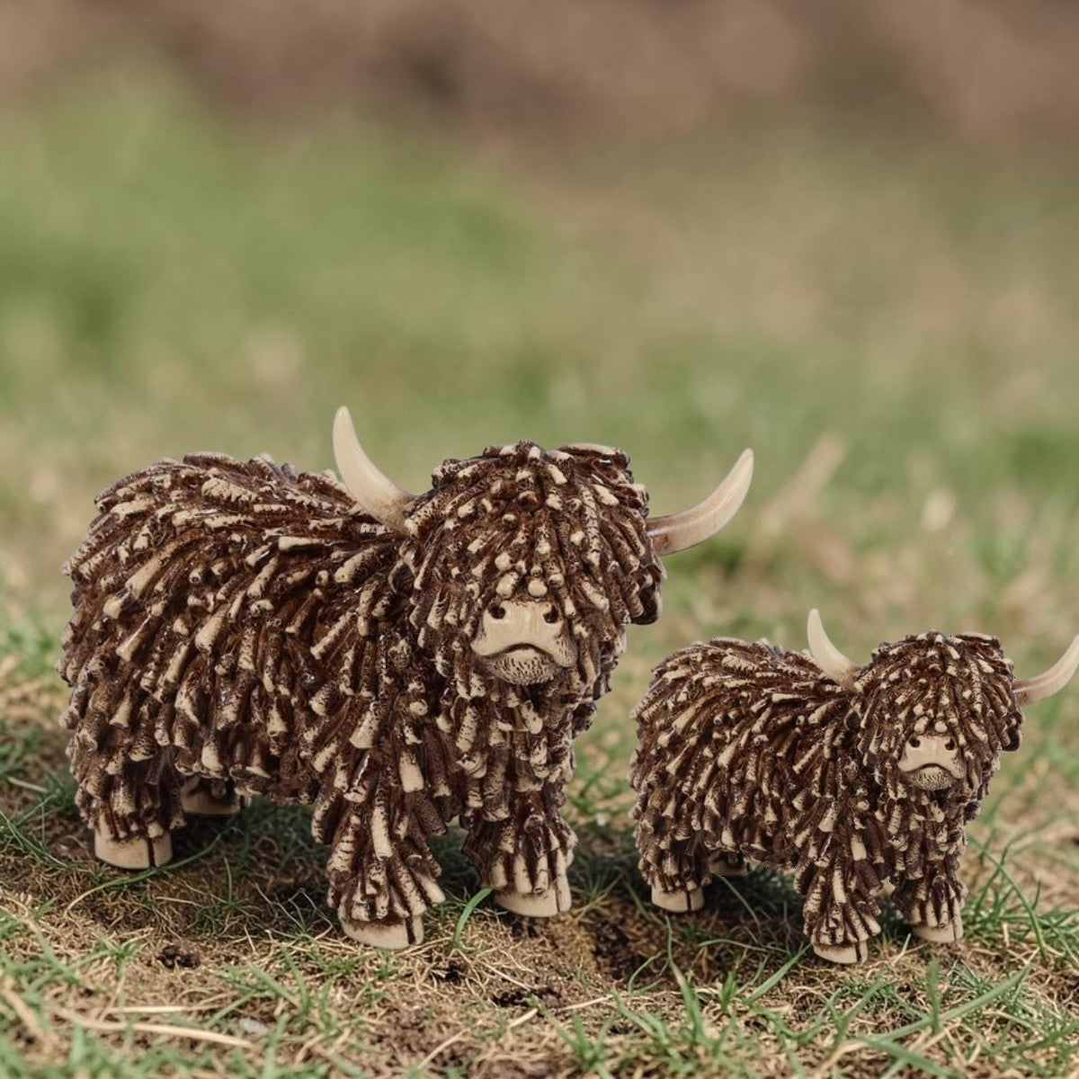 Schotse Hooglander Dorkas Set van 2