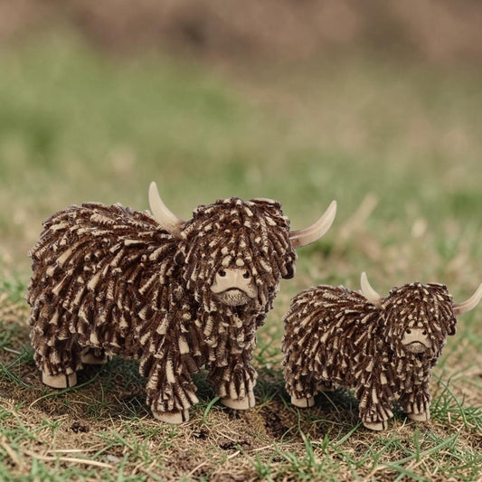 Schotse Hooglander Dorkas Set van 2