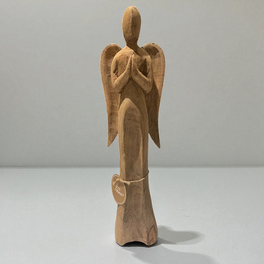 ✨ Biddende Kerst Engel Rafaël van hout – 40 cm