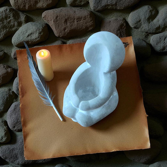 Hug kaarsenhouder grijs - 8 cm