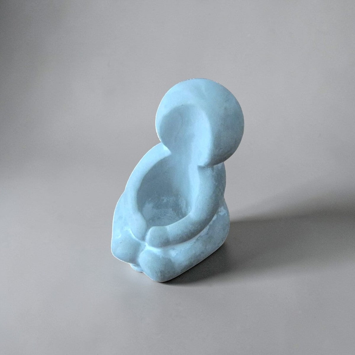 Hug kaarsenhouder grijs - 8 cm