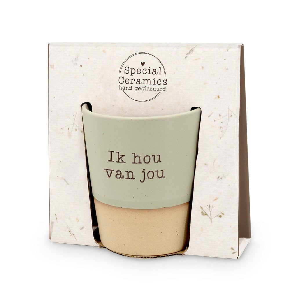 Special Ceramics beker - Ik hou van jou