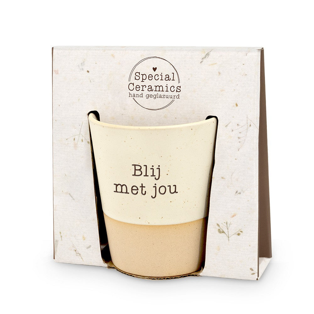 Special Ceramics beker - Blij met jou
