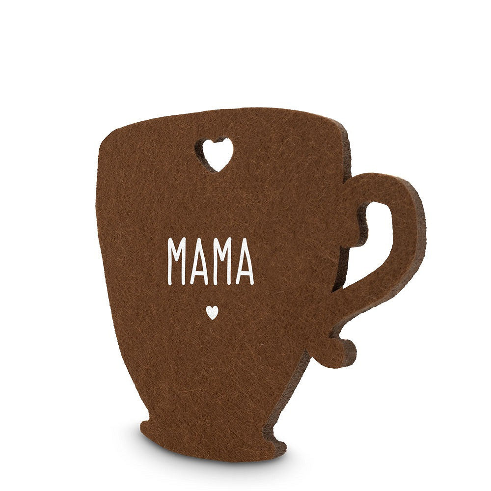 Vilten Onderzetter Mok – Mama – Set van 4