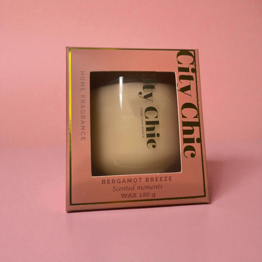 🕯️ Geurkaars in glas City Chic – Bergamot Breeze – ø7 cm