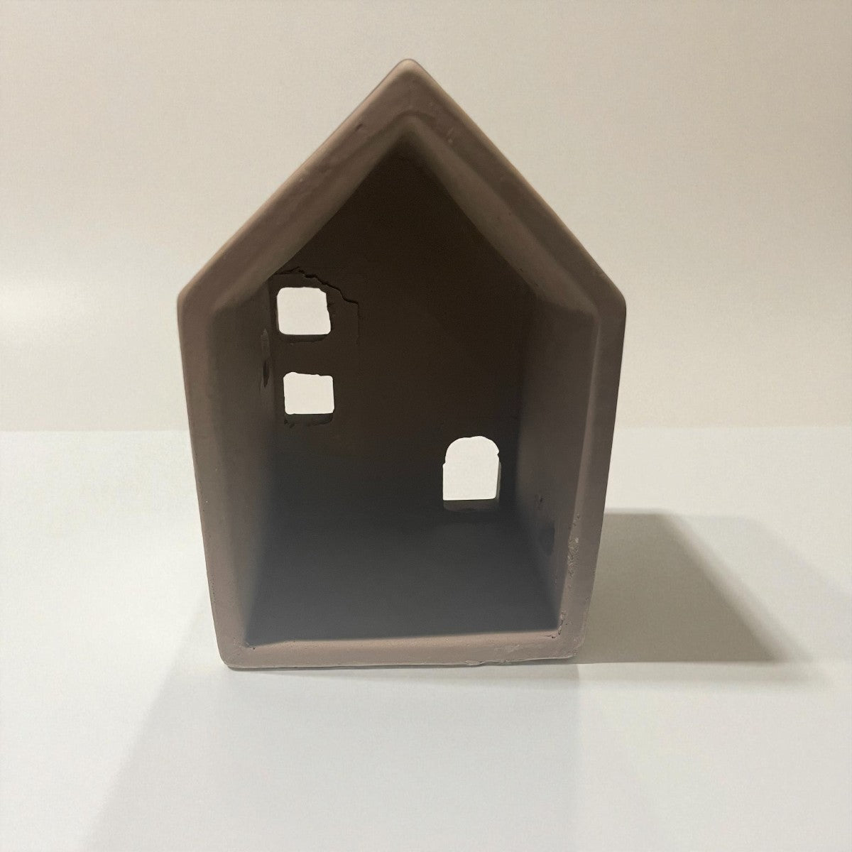 🏠 Waxinelicht huis met gouden schoorsteen – 11x8x16 cm