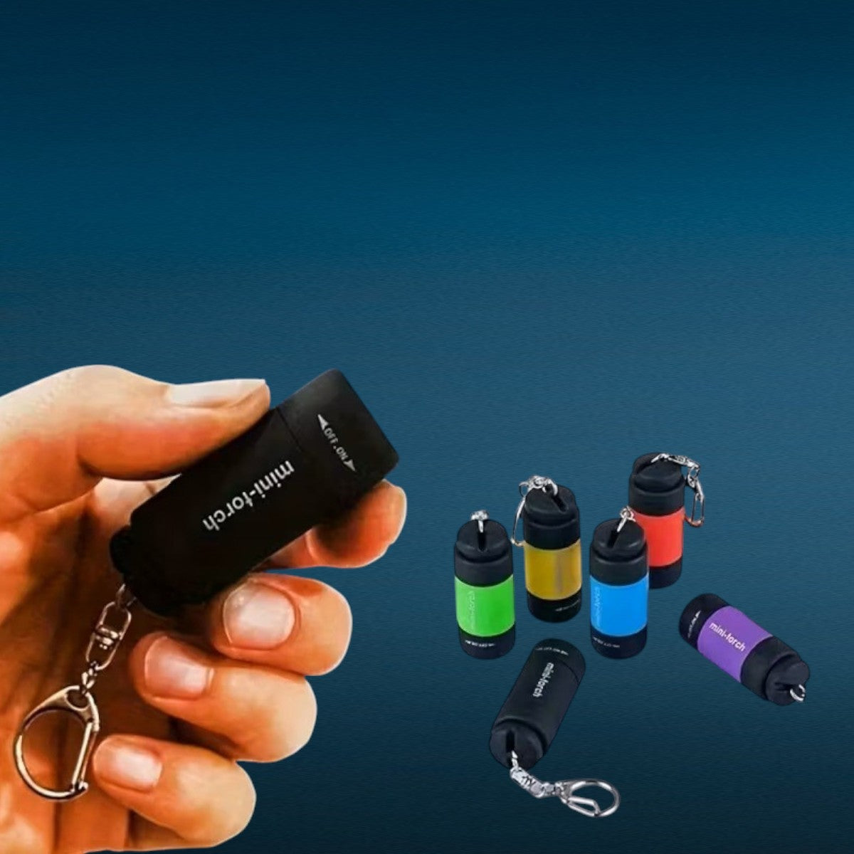 LED Sleutelhanger Zaklamp – USB Oplaadbaar en Compact