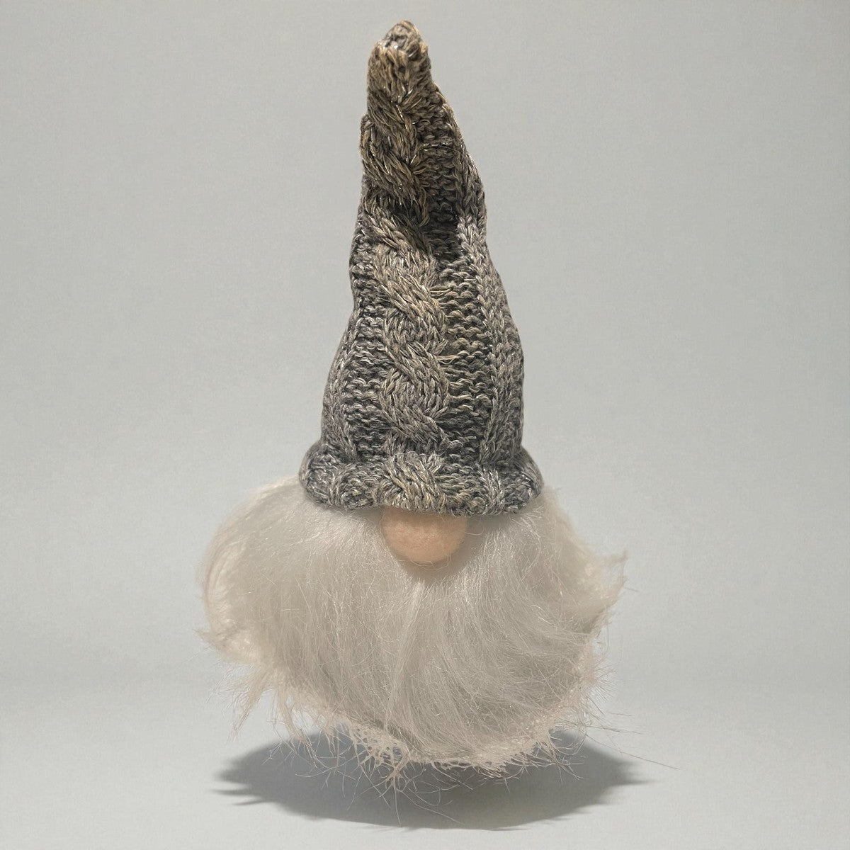 🎅 Kerst gnoom grijs – 16 cm hoog