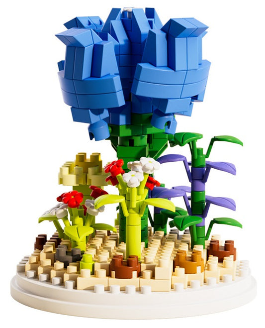 Mini Building Blocks Flower – Blauw