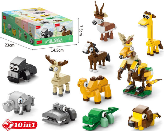 10-in-1 Building Blocks Set – Dieren