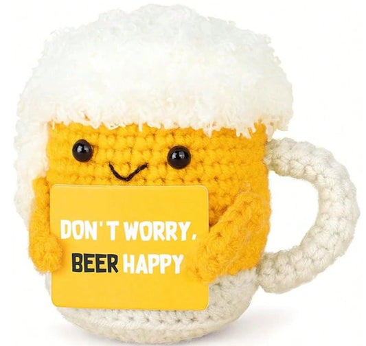 🍺 Positive Beer – Don’t Worry, Beer Happy (10 cm)