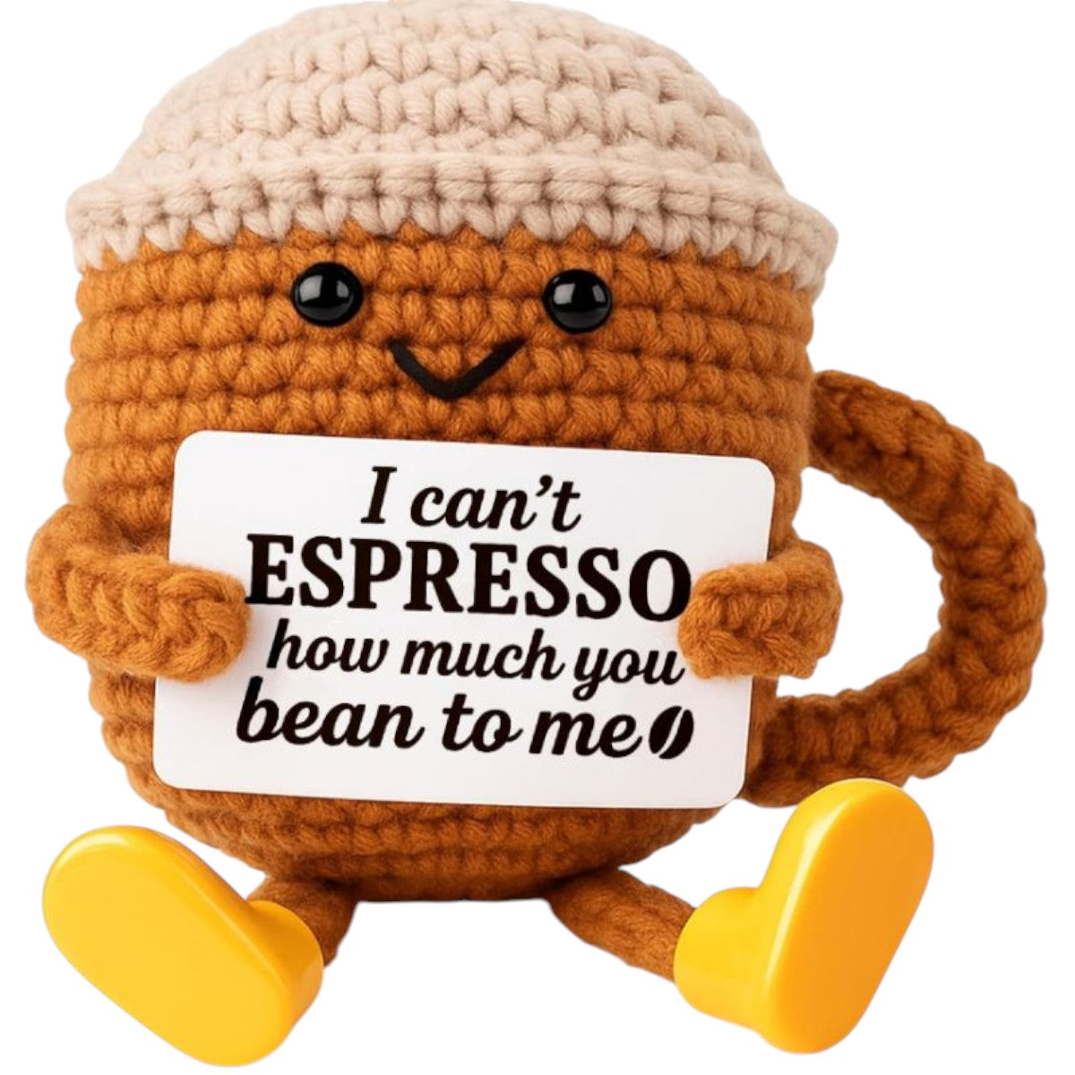 Positive Espresso met gele schoenen - 9 cm
