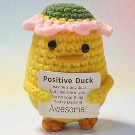 Positive Duck met hoedje - 8 cm