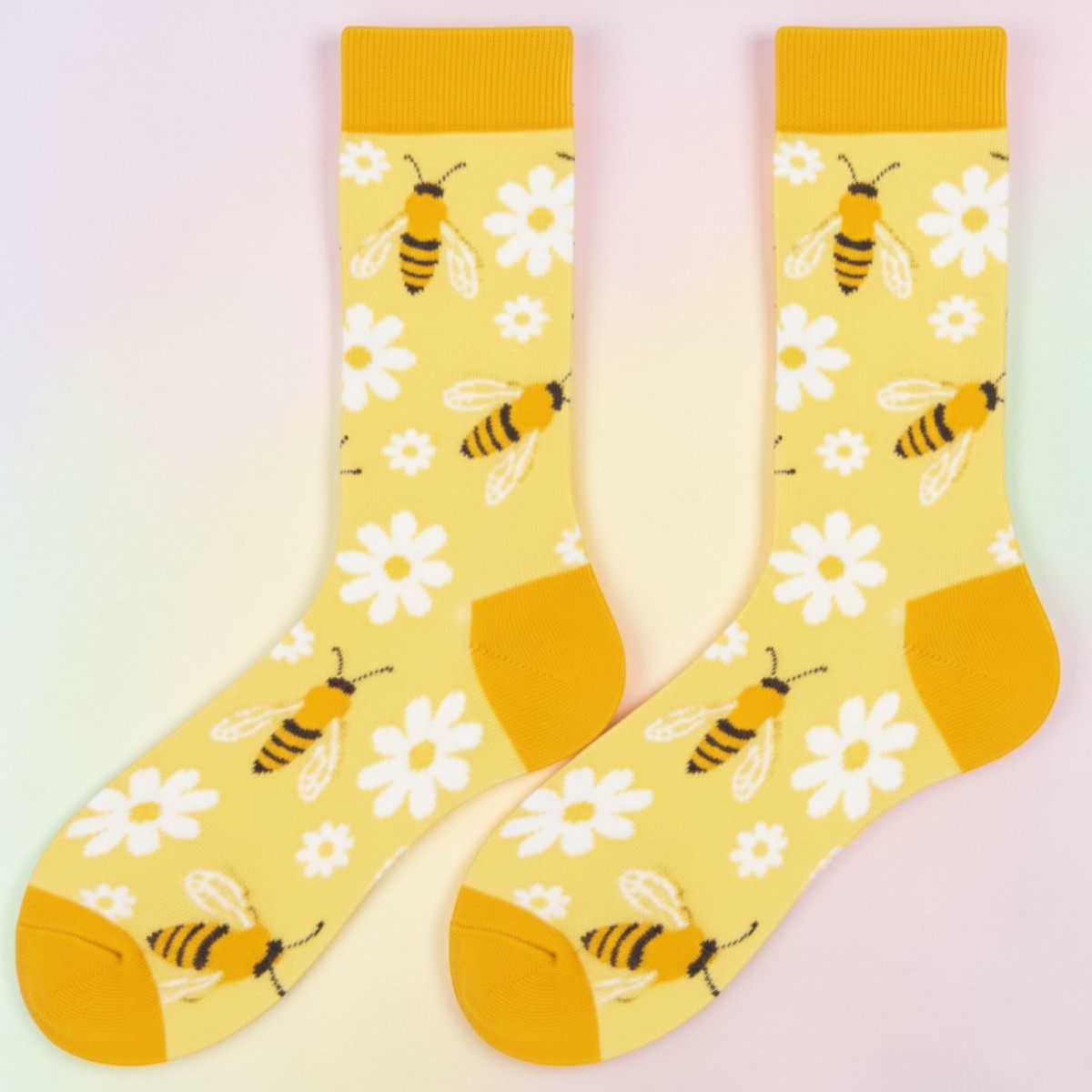 Happy Socks – Bijen en Madeliefjes (maat 36-43)