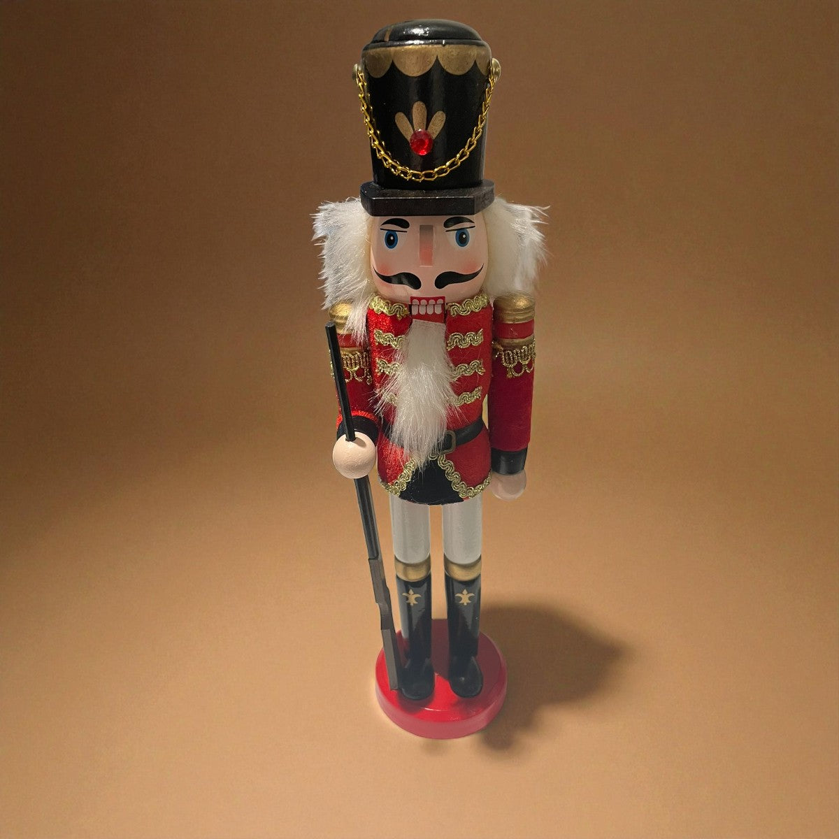 🎄 Traditionele houten notenkraker met geweer – 30 cm