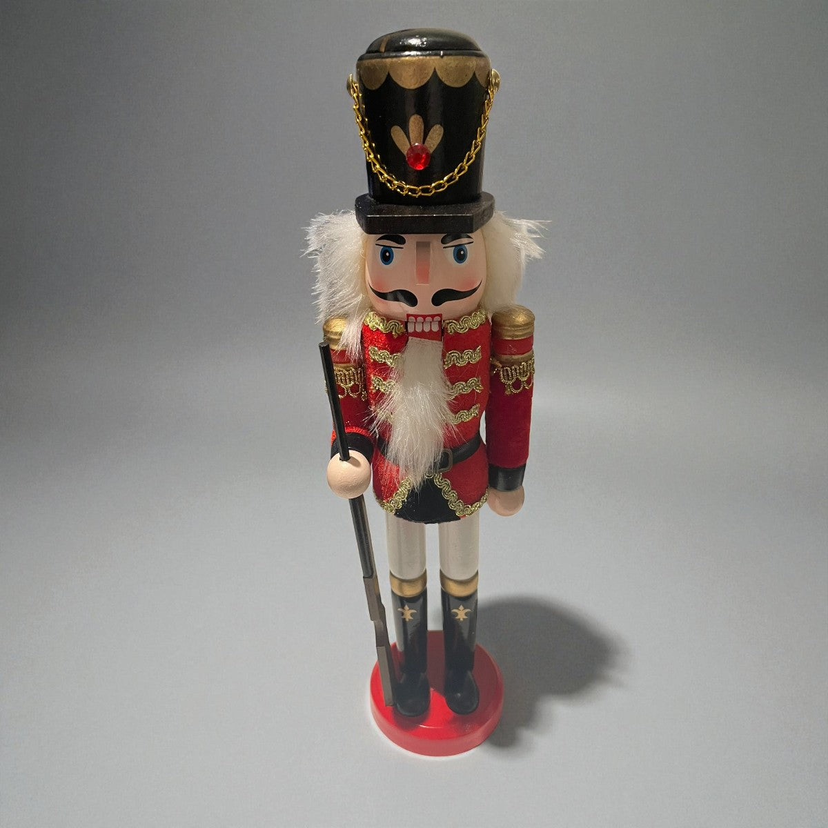 🎄 Traditionele houten notenkraker met geweer – 30 cm