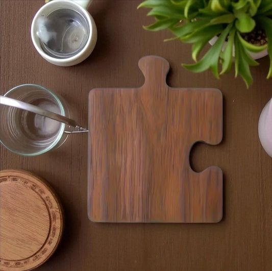 Set van 4 houten puzzel onderzetters – Unieke tafeldecoratie