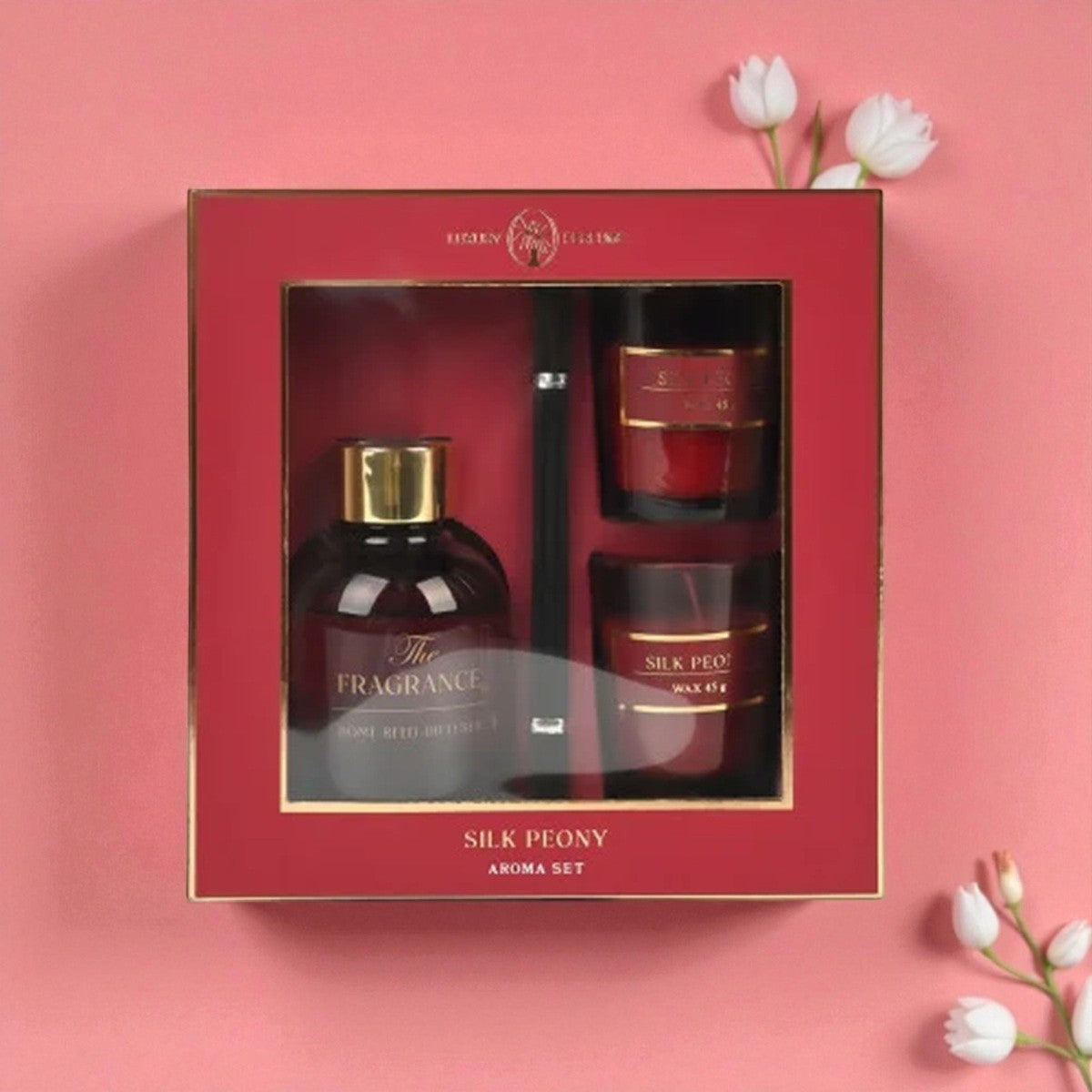 💐 Geschenkset geurset – Aromaset “Silk Peony”