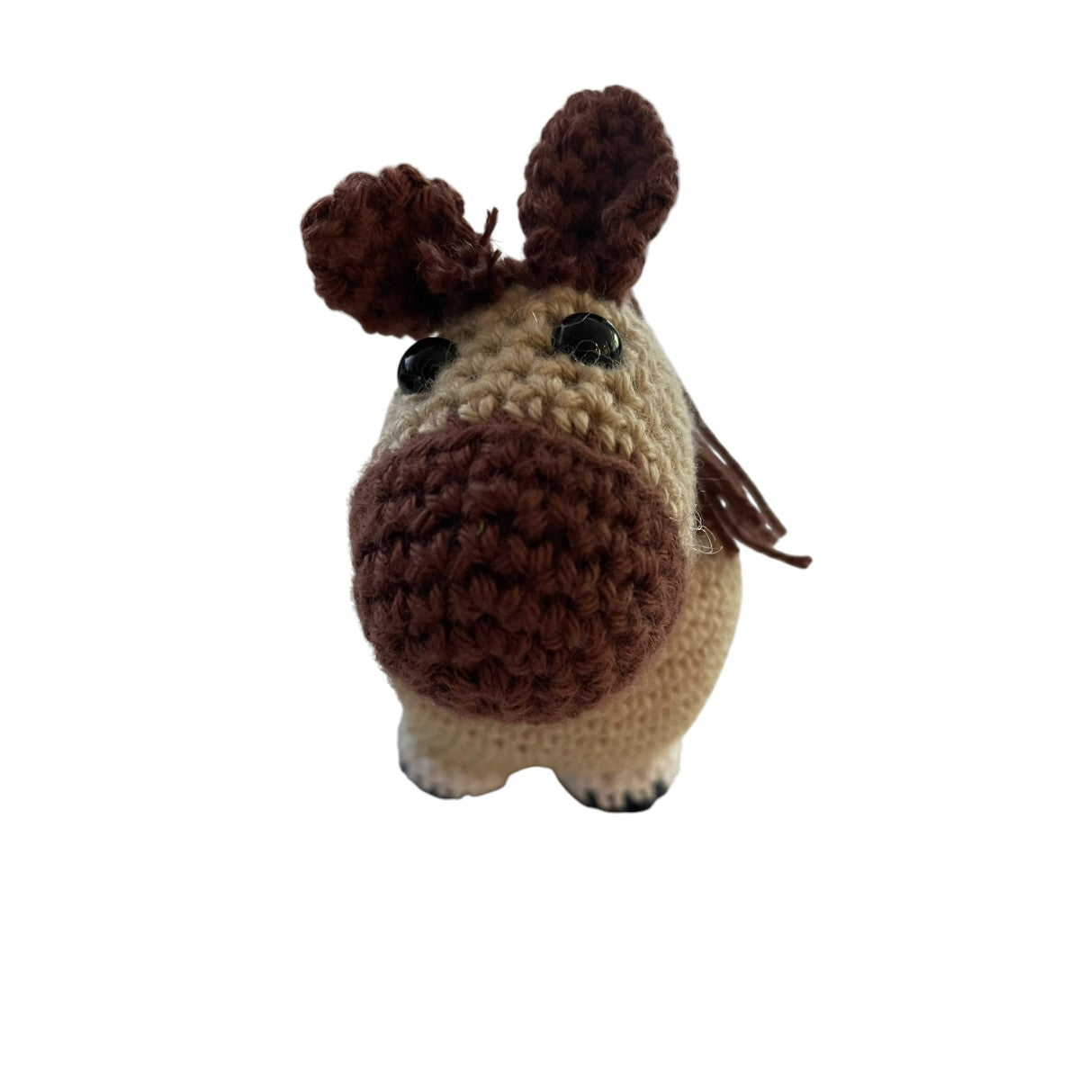 Handgemaakt gehaakt paard - 10 cm